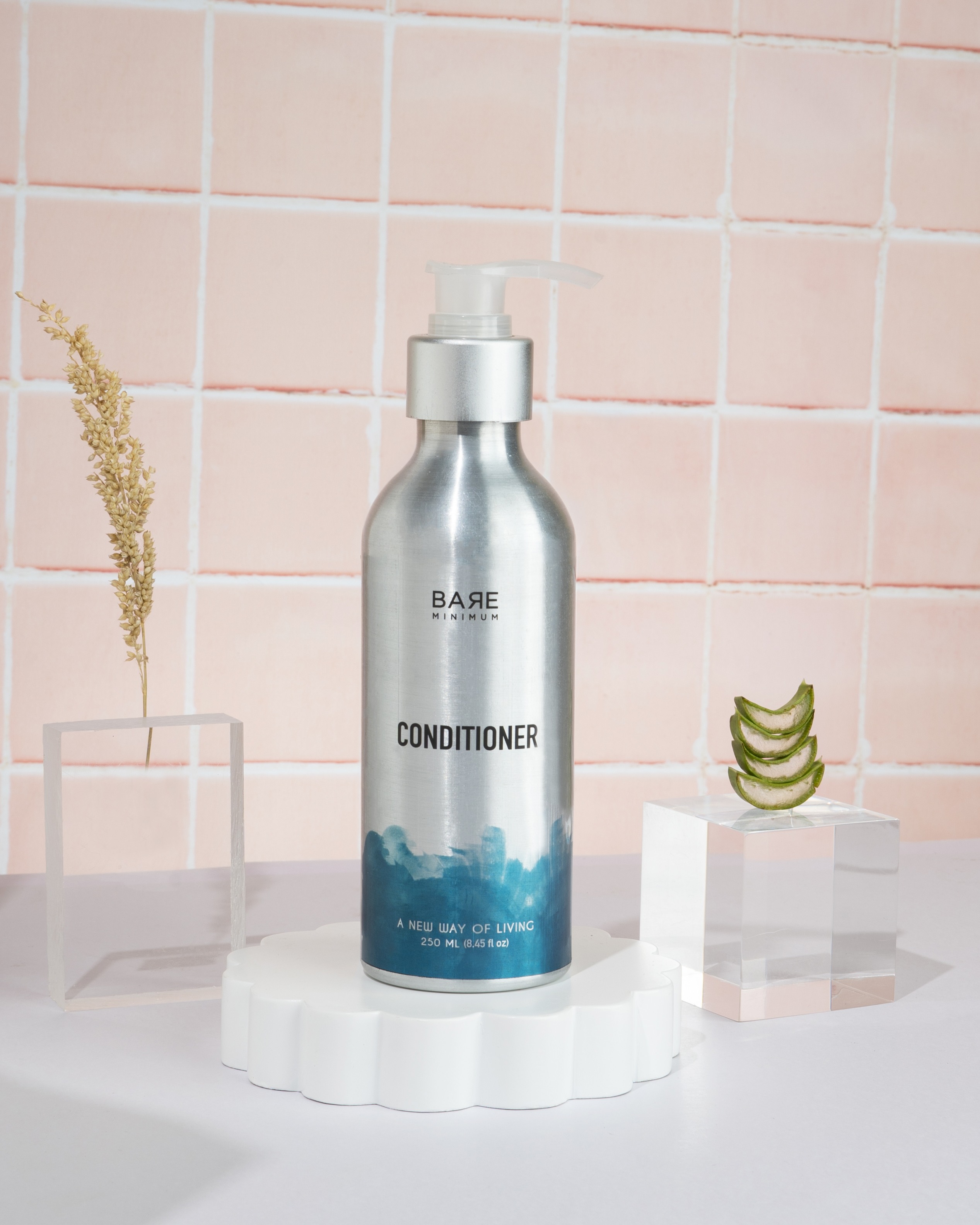 Bare Minimum | Combo of Gentle Shampoo + Conditioner | For Smooth and Lustrous Hair | With pH-Balanced Formula | For All Scalp Types (Shampoo Bottle 250ML+Conditioner Bottle 250ML)