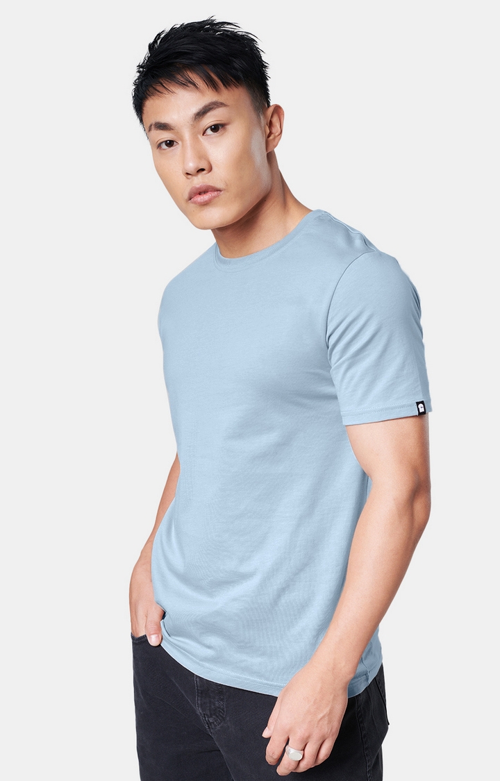 Men's Solids Powder Blue T-Shirts
