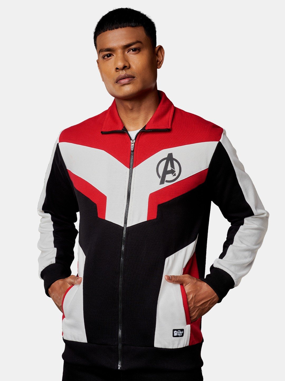 Men's Avengers Endgame: Quantum Realm Multicolour Colourblock Western Jacket