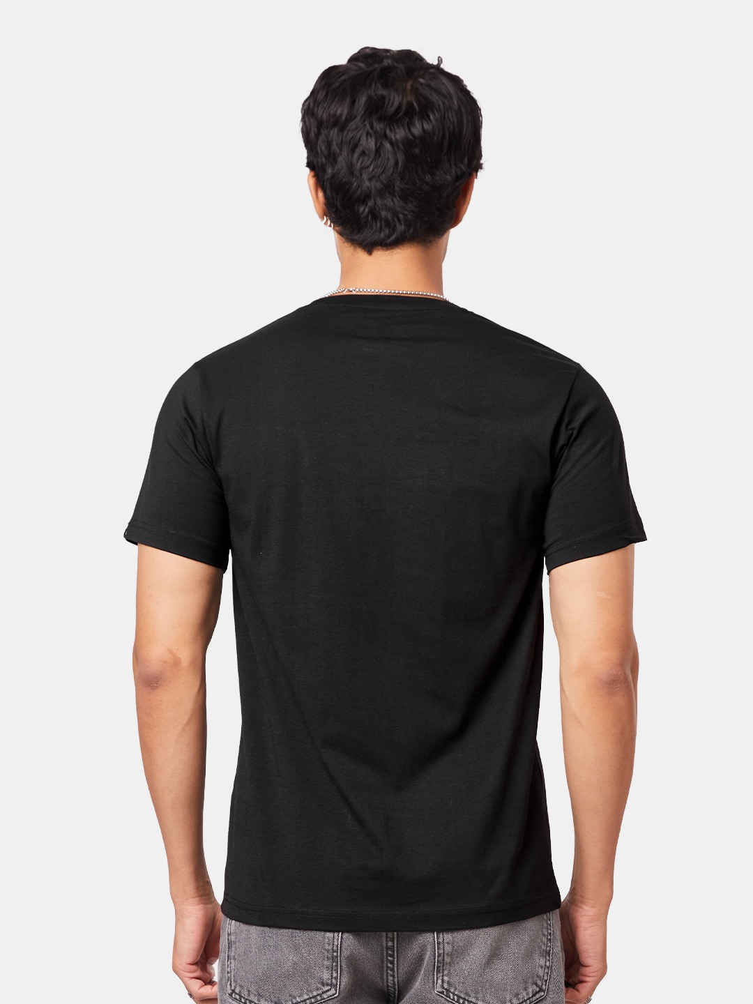 Men's Batman: 3D Logo Black Printed Regular T-Shirt
