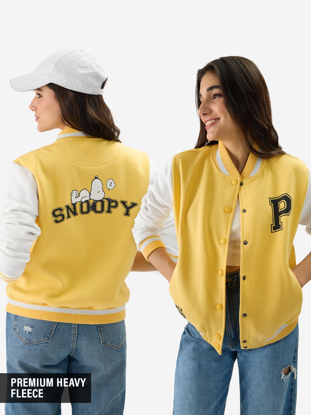 The Souled Store | Women's Peanuts: Snoopy Varsity Jacket Women's Jackets