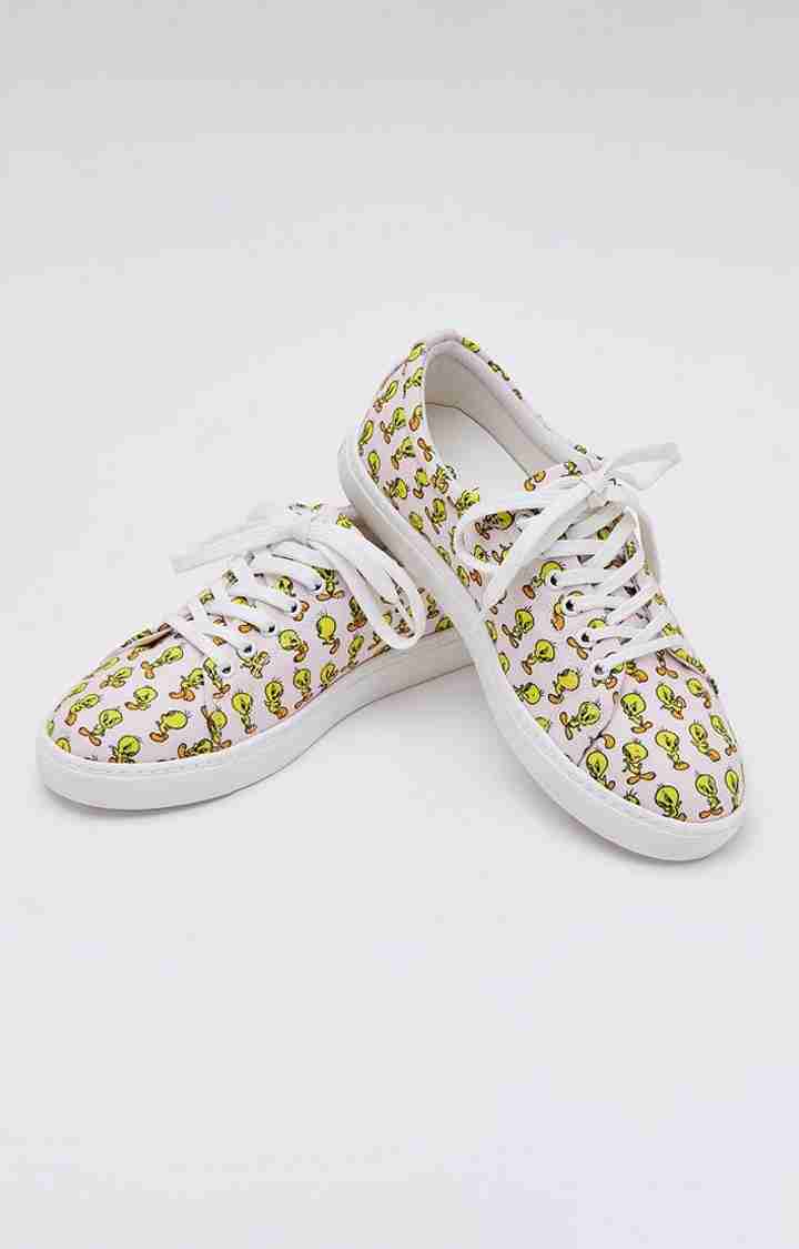Women's Tweety: Pretty Pink Pink Casual Lace-ups