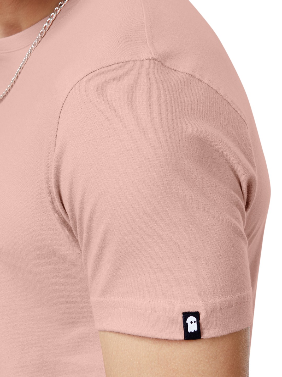 Men's Pink Solid Regular T-Shirt