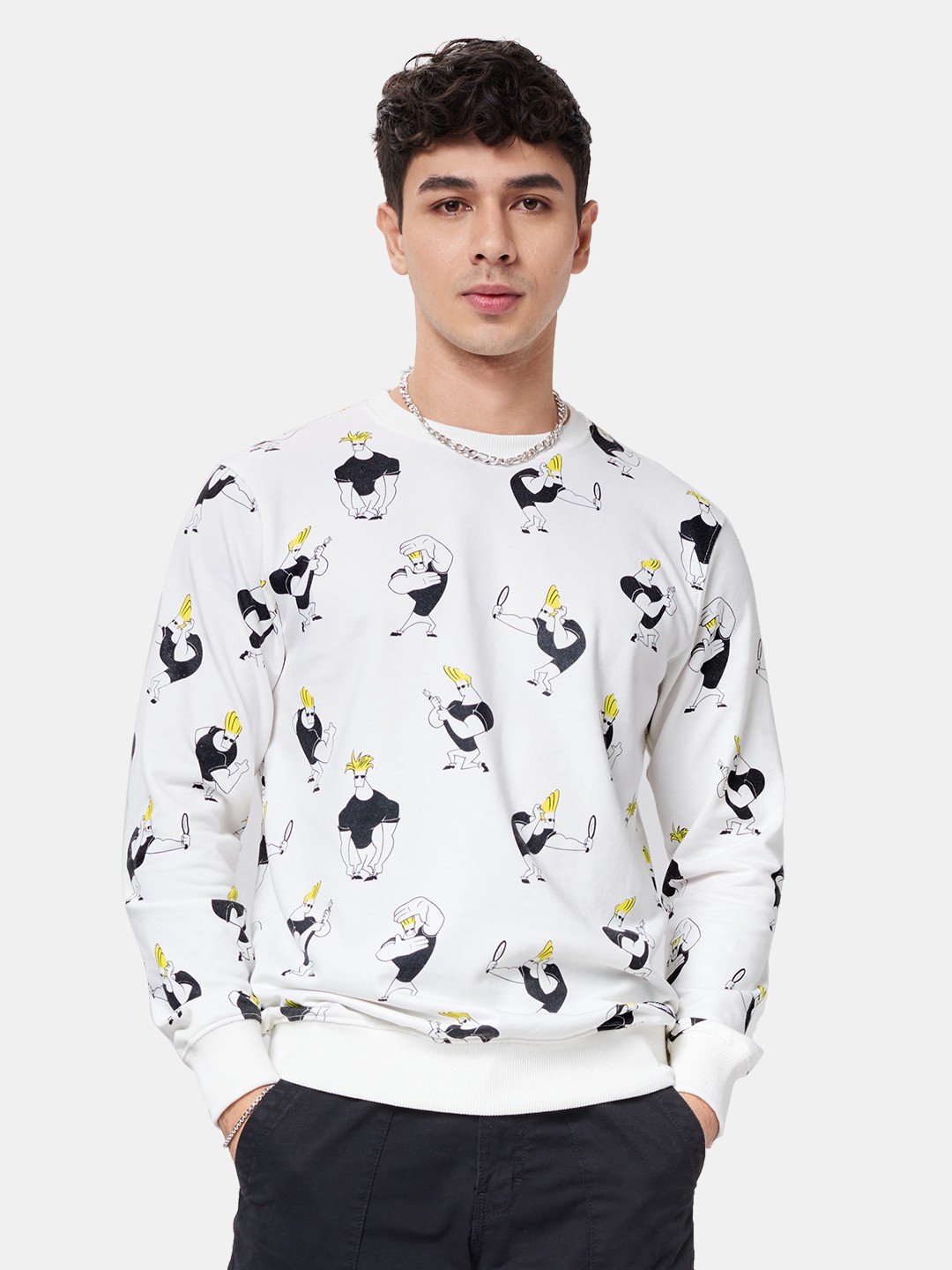 Men's Johnny Bravo: Macho Expressions Sweatshirts