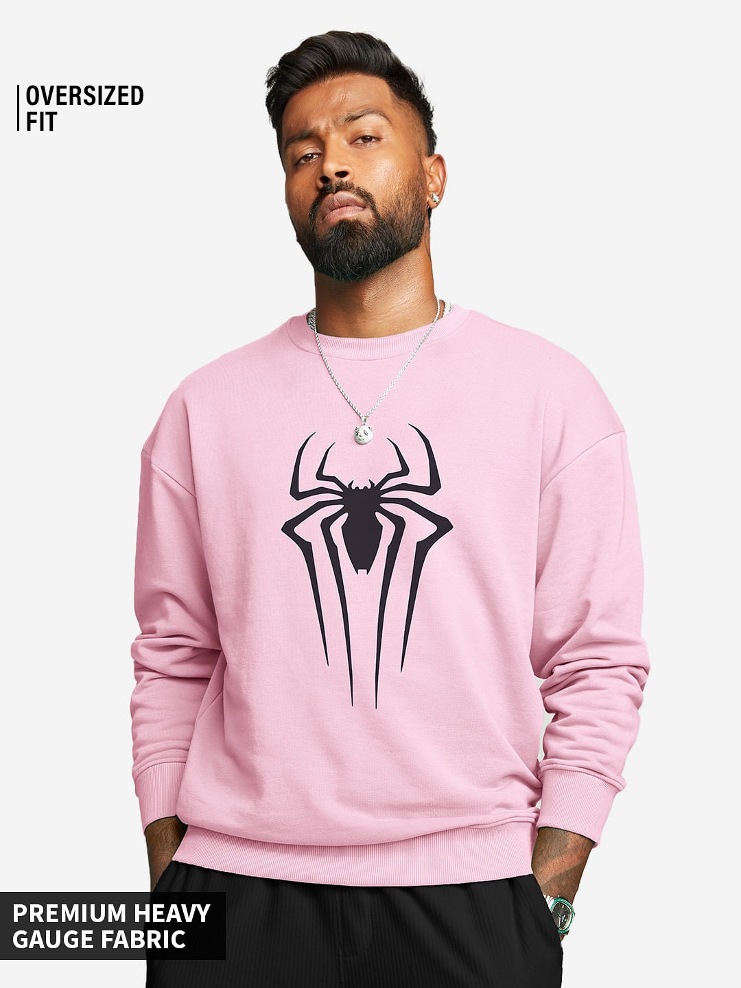 The Souled Store | Men's Spider-Man: Spidey Sigil Men's Oversized Sweatshirts
