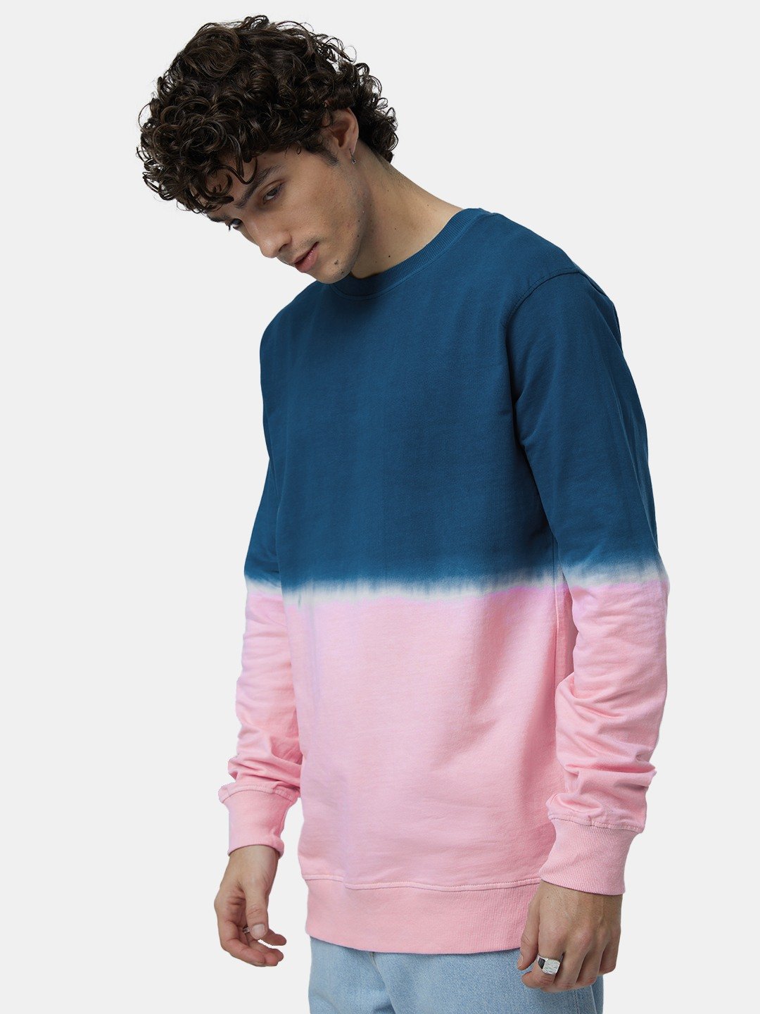 Men's TSS Originals Pink & Blue Colourblock Sweatshirts