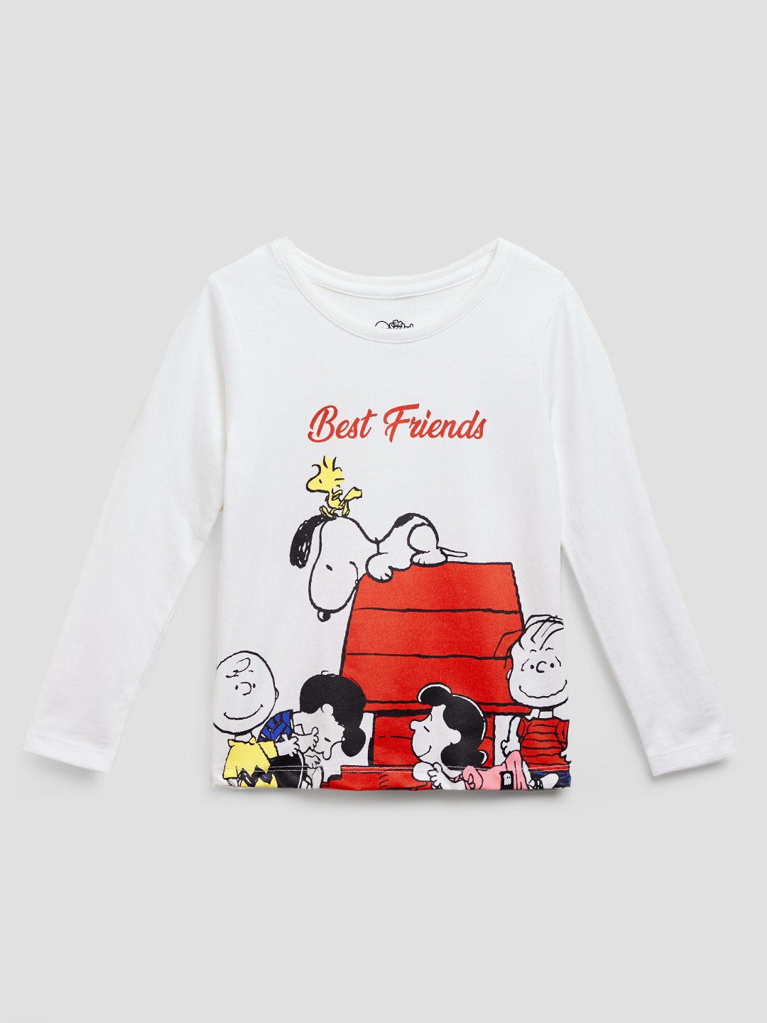 Girls Peanuts: Best Friends Girls Cotton Full Sleeve T-Shirt