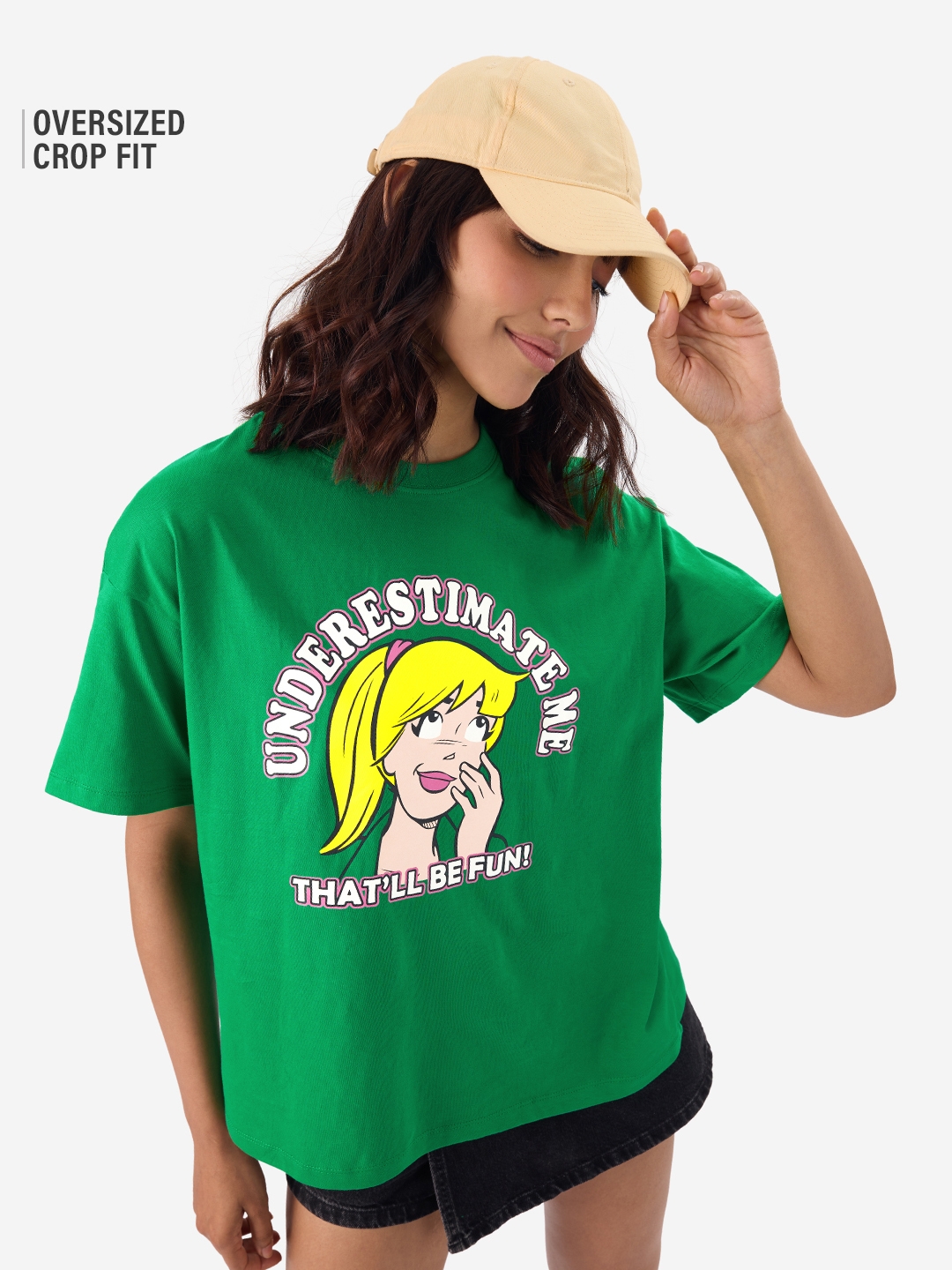 The Souled Store | Women's Archie: Underestimate Me Women's Oversized T-Shirt