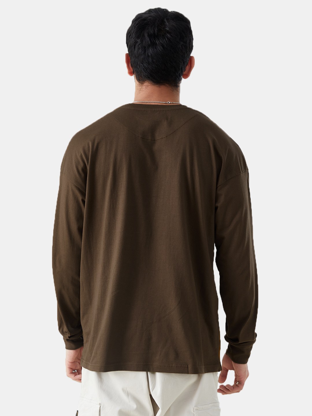 Men's Scooby Doo: Scooby Love Brown Printed Oversized T-Shirt
