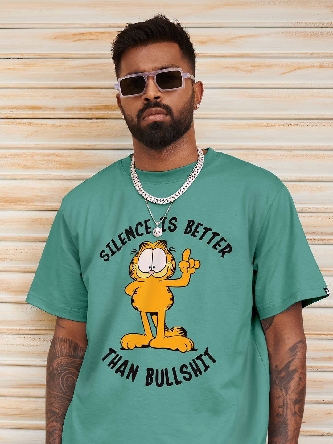 The Souled Store | Men's Garfield: Silence Is Better T-Shirt