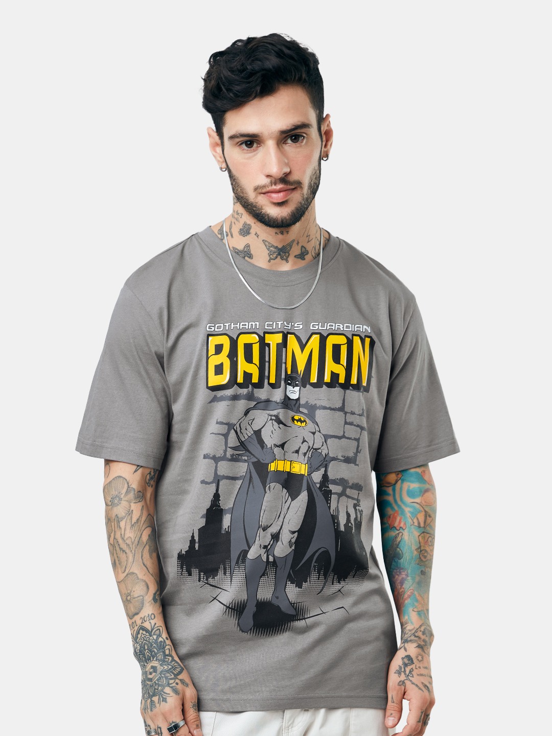 Men's Official Batman Gotham's Saviour Oversized T-Shirts