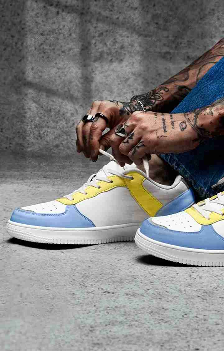 Men's White (Solar Activated) Sneakers