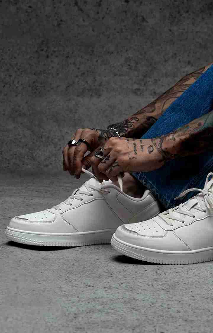 Men's White (Solar Activated) Sneakers