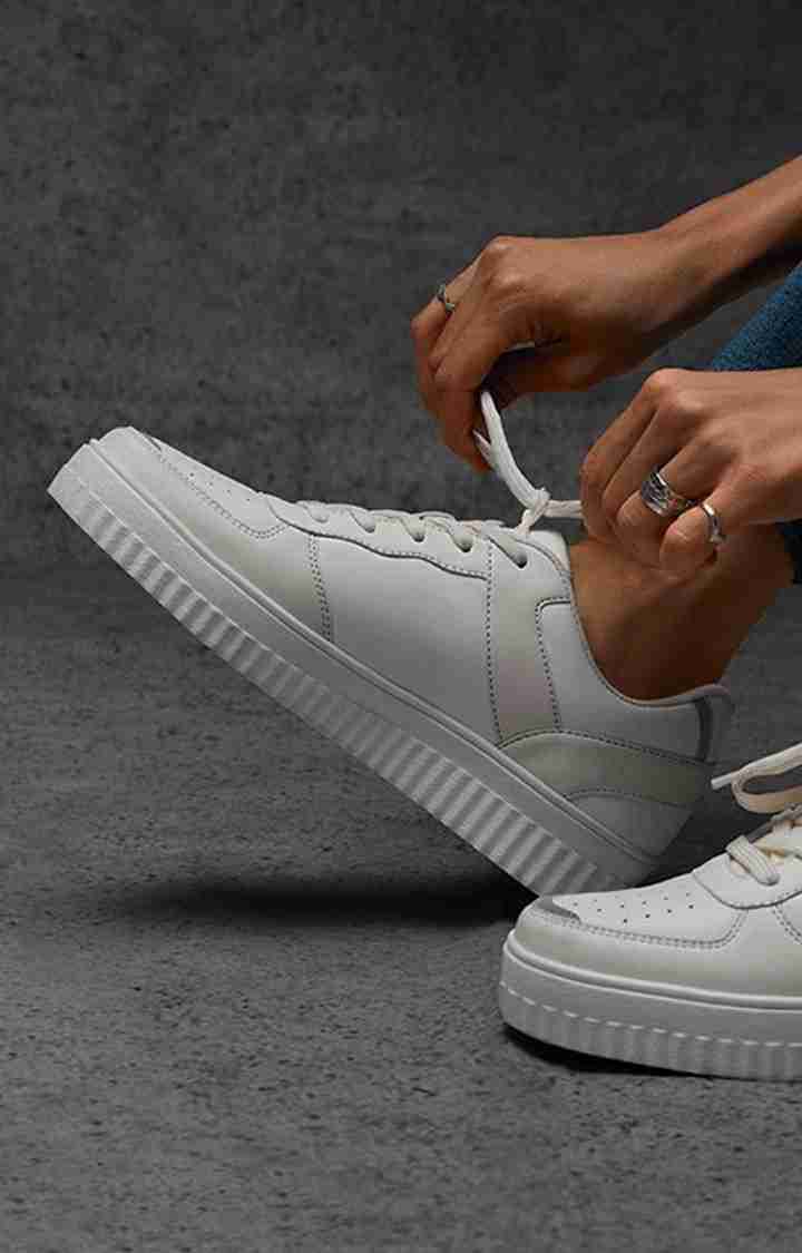 Women's White (Solar Activated) Sneakers