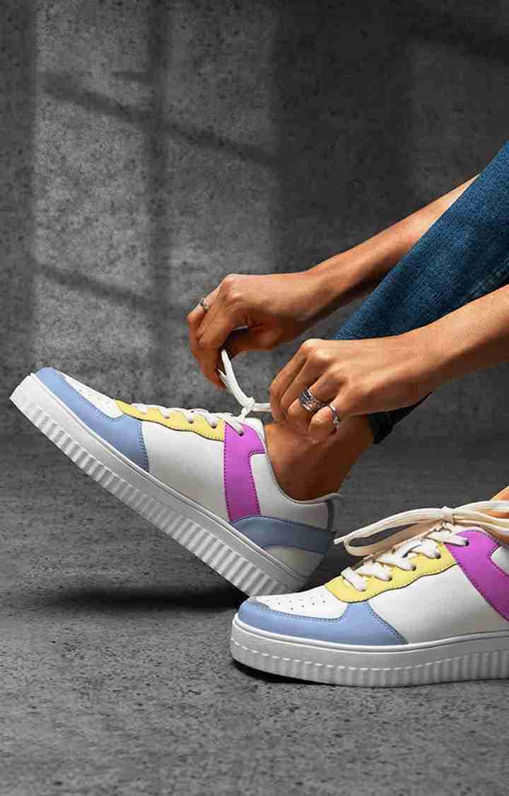 Women's White (Solar Activated) Sneakers
