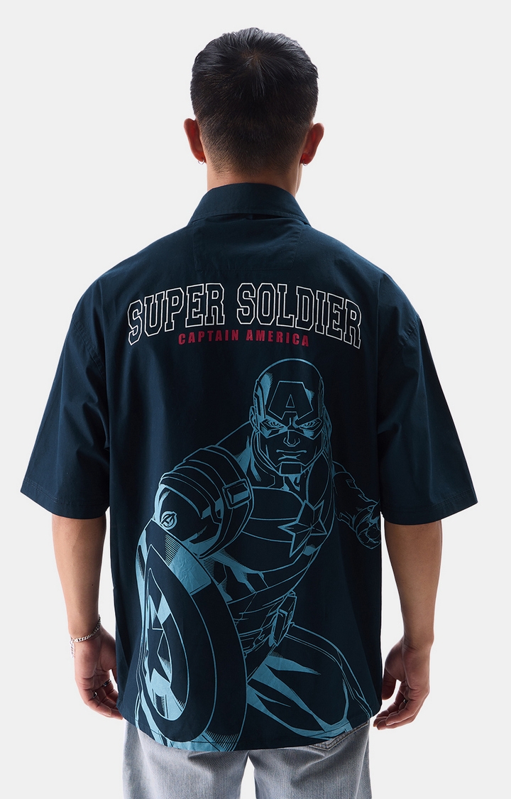 The Souled Store | Men's Official Captain America Comic Utility Shirts