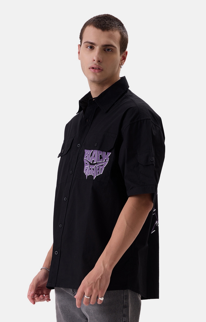 Men's Official Black Panther Panther Power Oversized Shirts