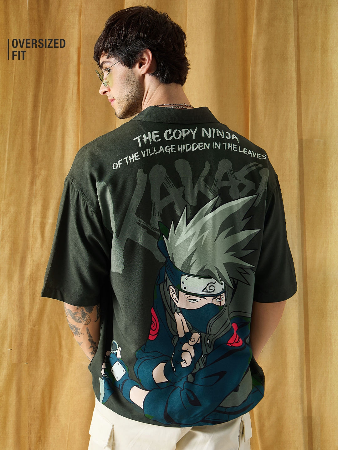 The Souled Store | Men's Naruto: Kakashi Ninja Oversized Shirts