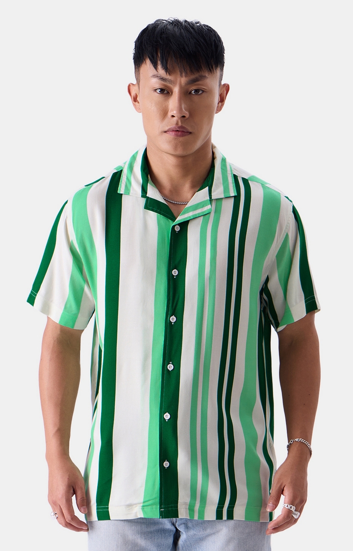 The Souled Store | Men's Stripes Forest Holiday Shirts