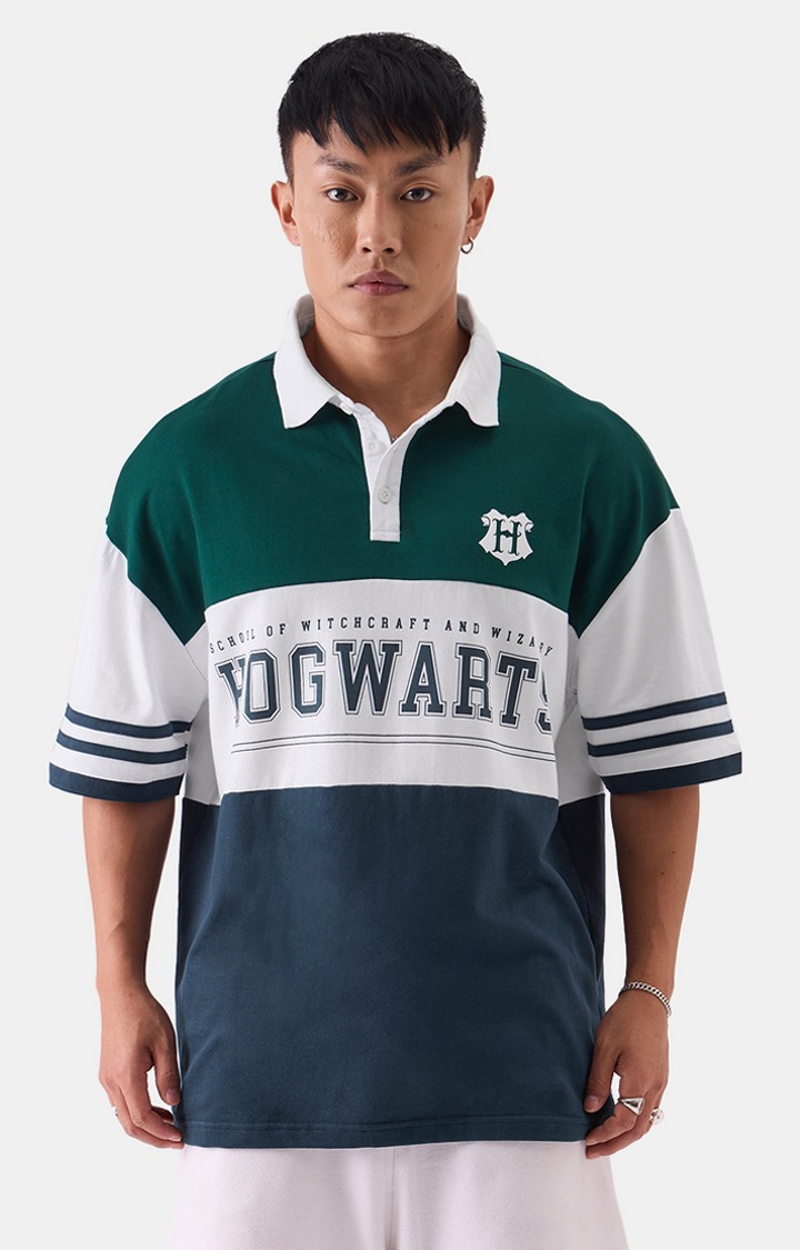 Men s Official Harry Potter Hogwarts Oversized Polos