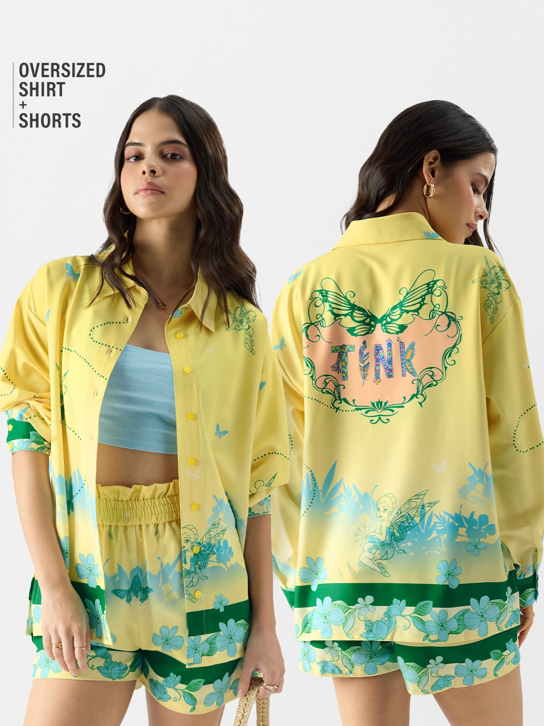 The Souled Store | Women's Tinker Bell: Touch of Magic Women's Oversized Shirts
