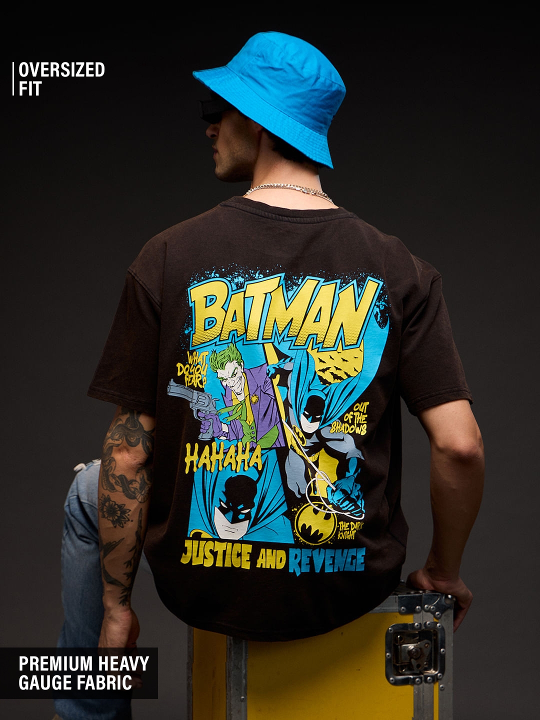 The Souled Store | Men's Batman: Justice And Revenge Oversized T-Shirt