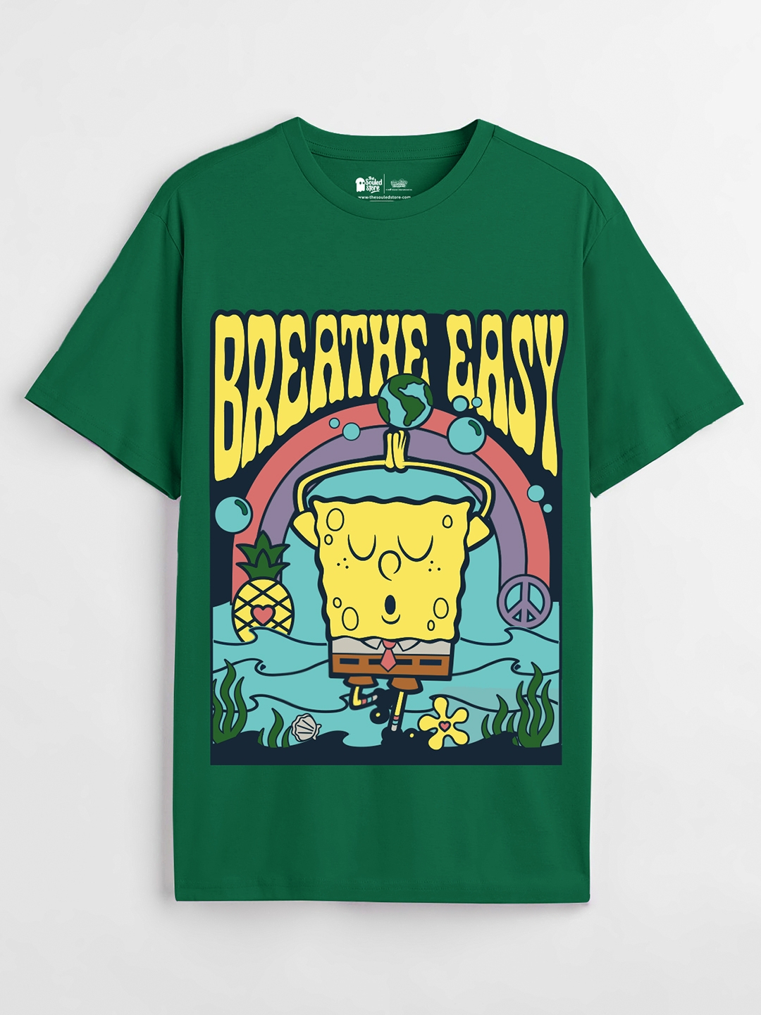 The Souled Store | Women's SpongeBob: Just Breathe Women's Relaxed Fit T-Shirt