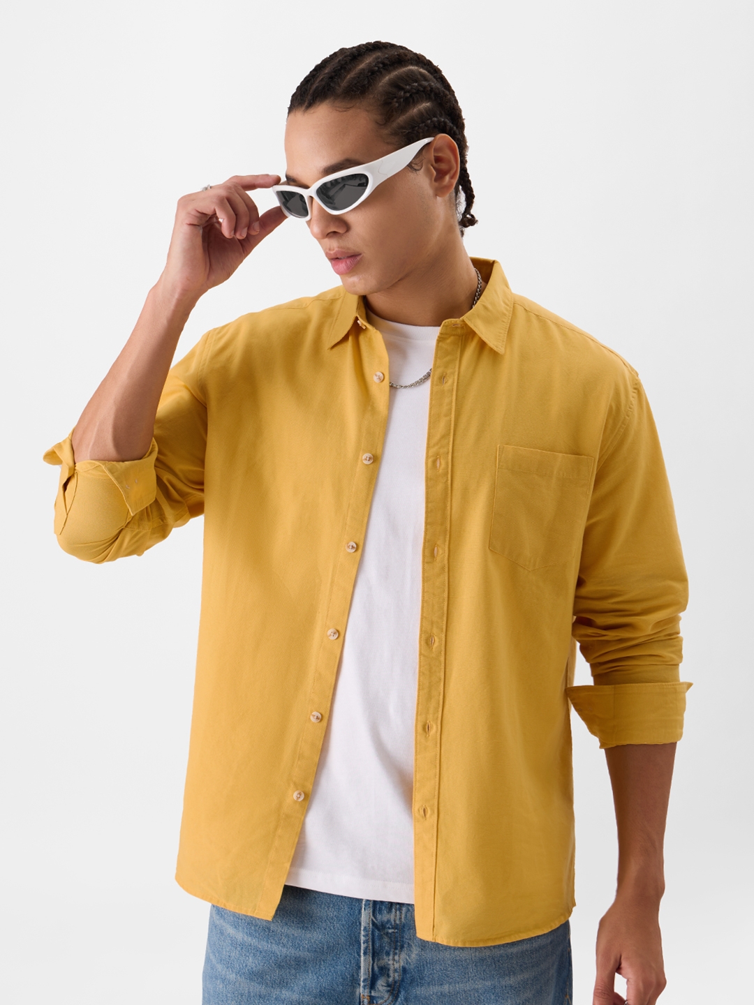The Souled Store | Men's Solids: Chrome Yellow Shirts