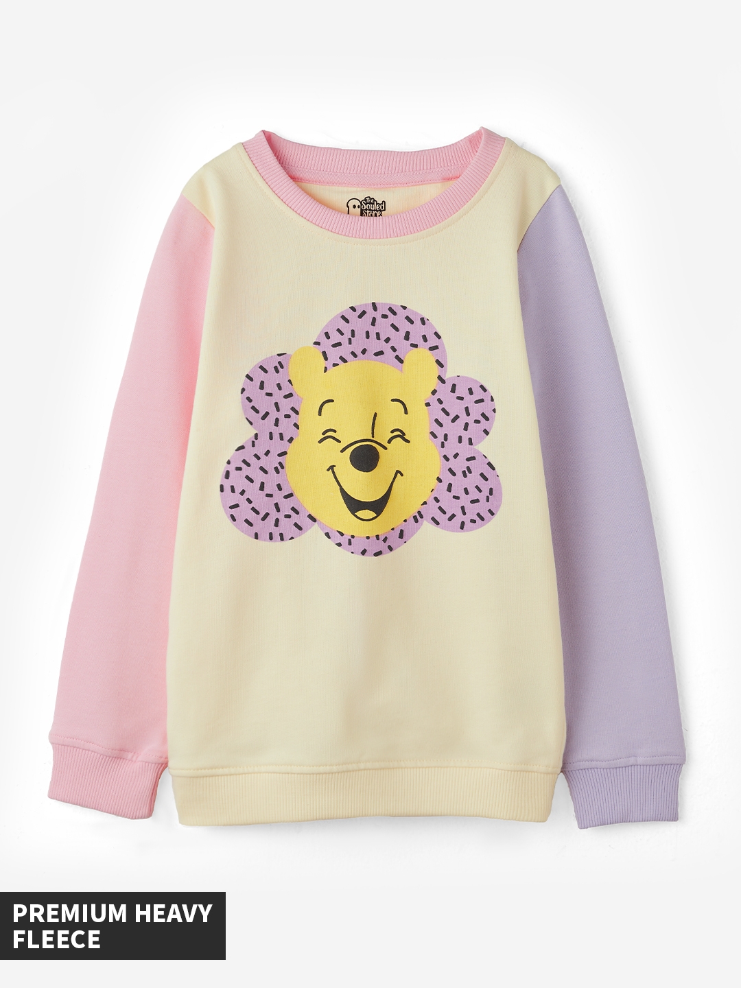 The Souled Store | Girls Disney: Happy Pooh Girls Cotton Sweatshirts