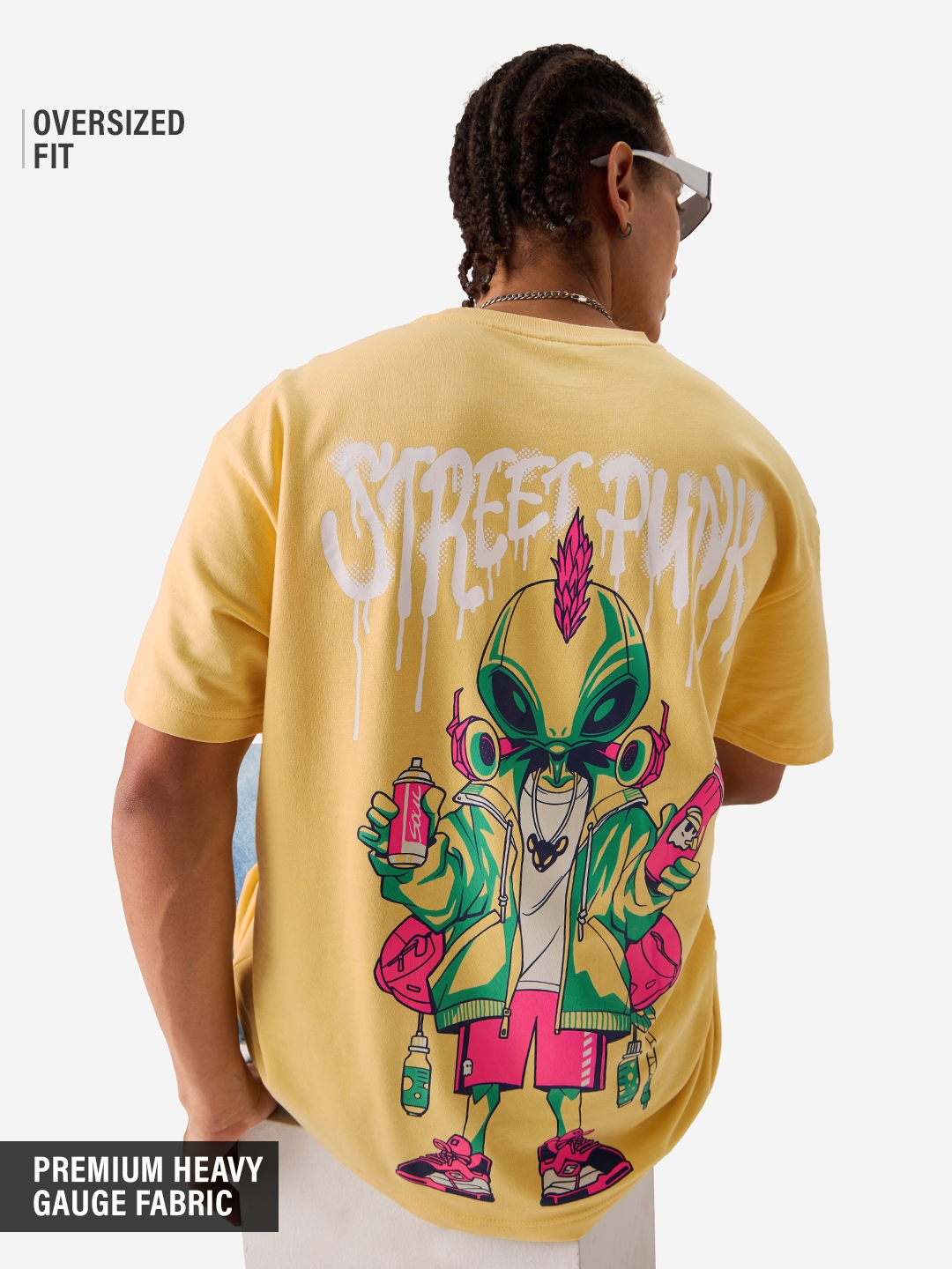 The Souled Store | Men's Alien Invasion: Street Punk Oversized T-Shirt