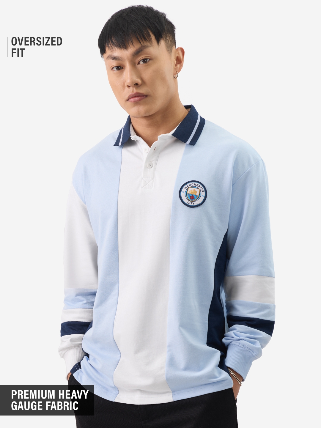 The Souled Store | Men's Manchester City: Champs Forever Men's Rugby Polo T-Shirt