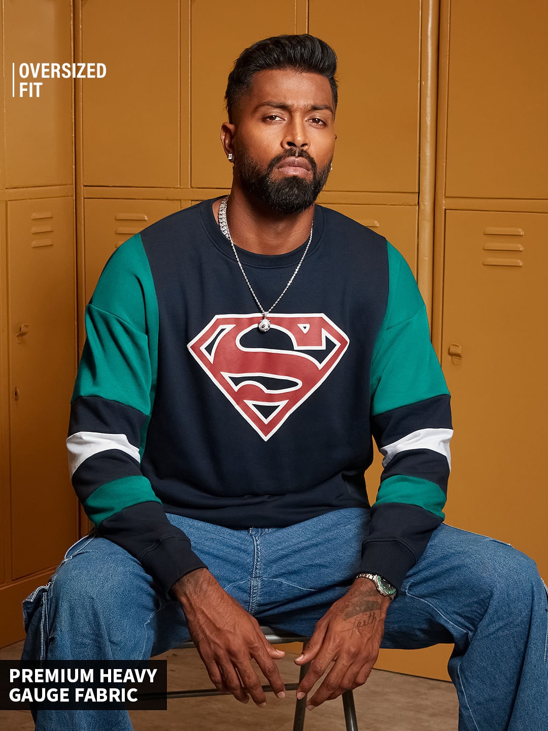 The Souled Store | Men's Superman: Invincible Men's Oversized Sweatshirts