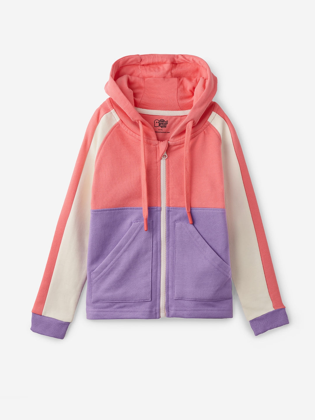 The Souled Store | Girls TSS Originals: Coral Berry Girls Cotton Hoodie