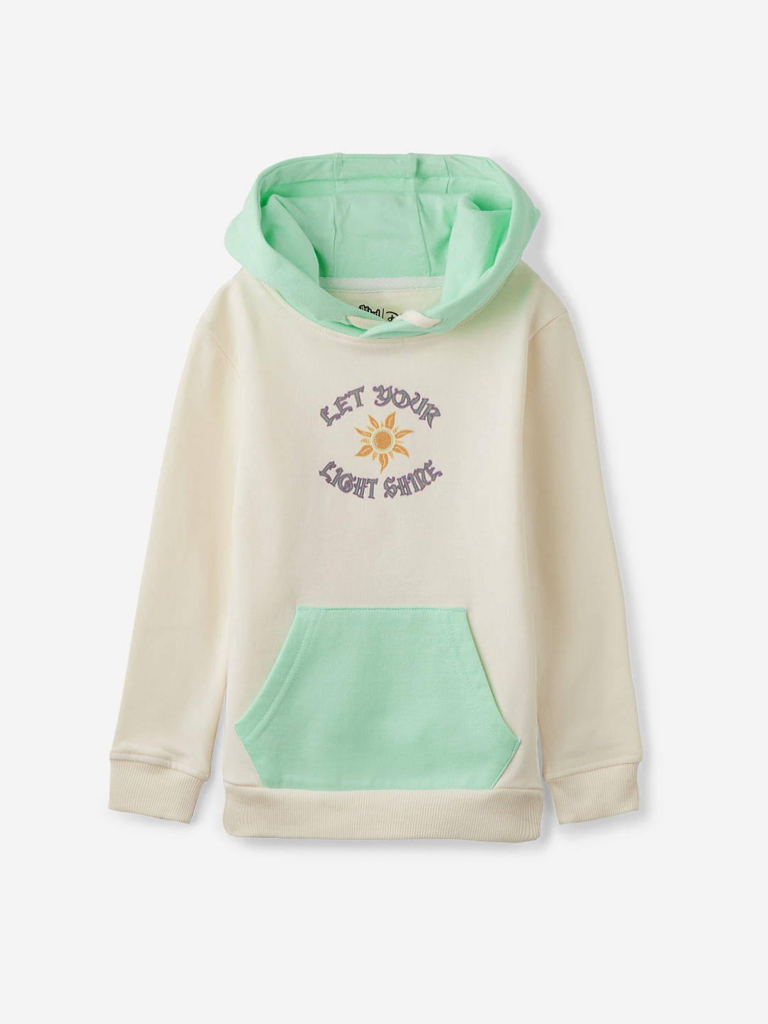 The Souled Store | Girls Disney: Let Your Light Shine Girls Cotton Hoodie