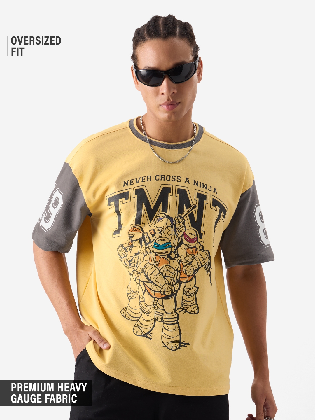 The Souled Store | Men's TMNT: Never Cross A Ninja Oversized T-Shirt