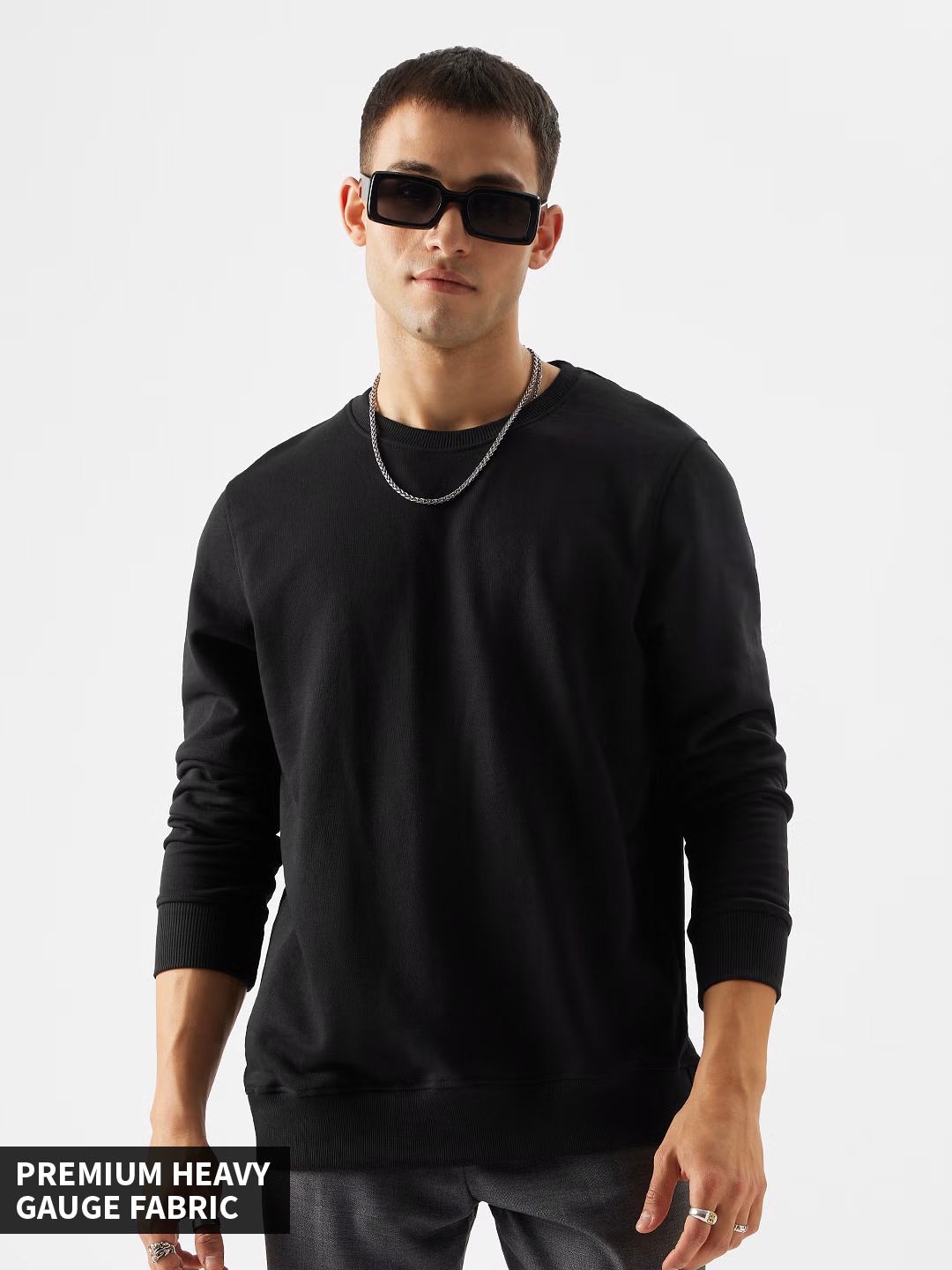 The Souled Store | Men's TSS Originals: Black Sweatshirts