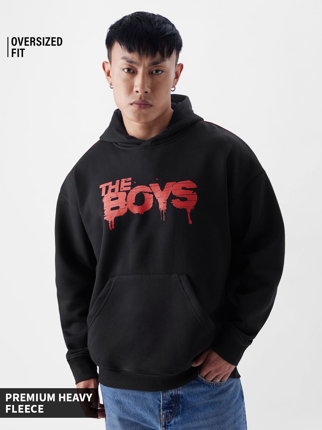 The Souled Store | Men's The Boys: Official Logo Men's Oversized Hoodie