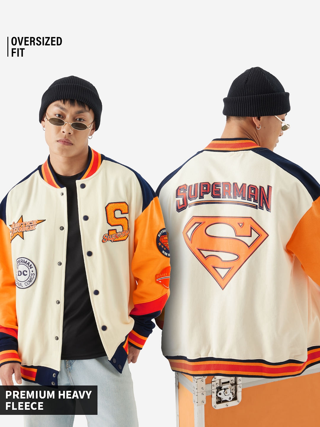 The Souled Store | Men's Superman: Man of Steel Varsity Jackets