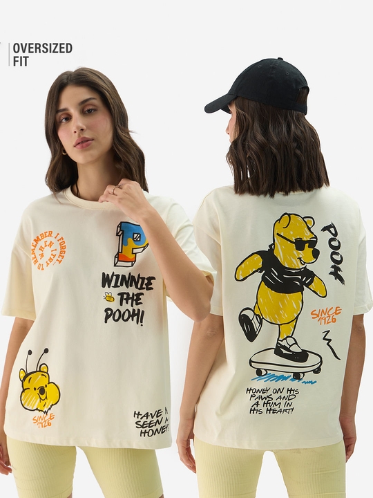 Women's Winnie The Pooh: Whimsical Women's Oversized T-Shirt