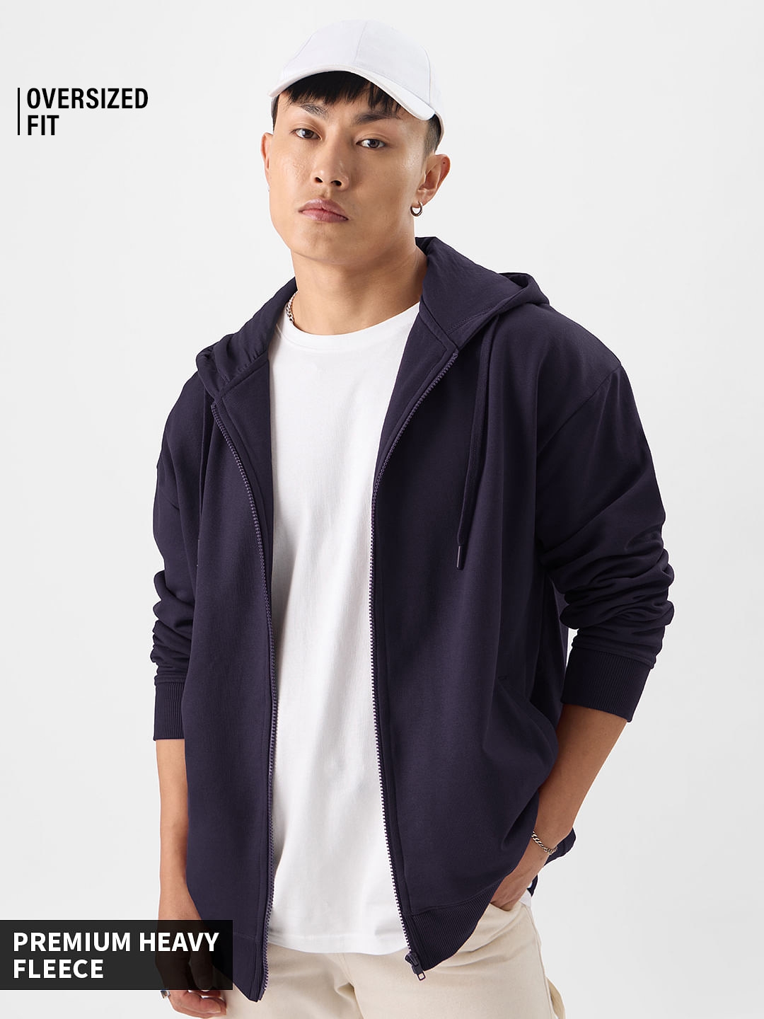 The Souled Store | Men's Solids: Berry Men's Oversized Hoodie
