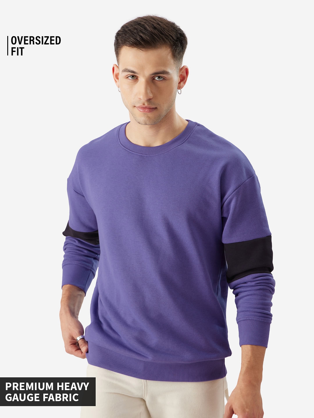 The Souled Store | Men's TSS Originals: Violet Berry Men's Oversized Sweatshirts