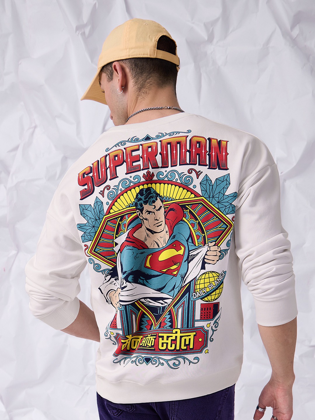 Men's Truck Art: Superman Men's Oversized Sweatshirts