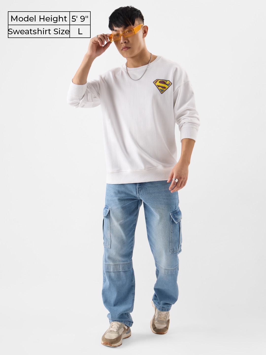 Men's Truck Art: Superman Men's Oversized Sweatshirts