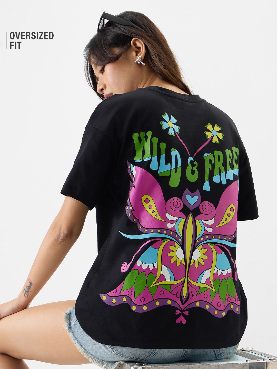The Souled Store | Women's Wild & Free Women's Oversized T-Shirt