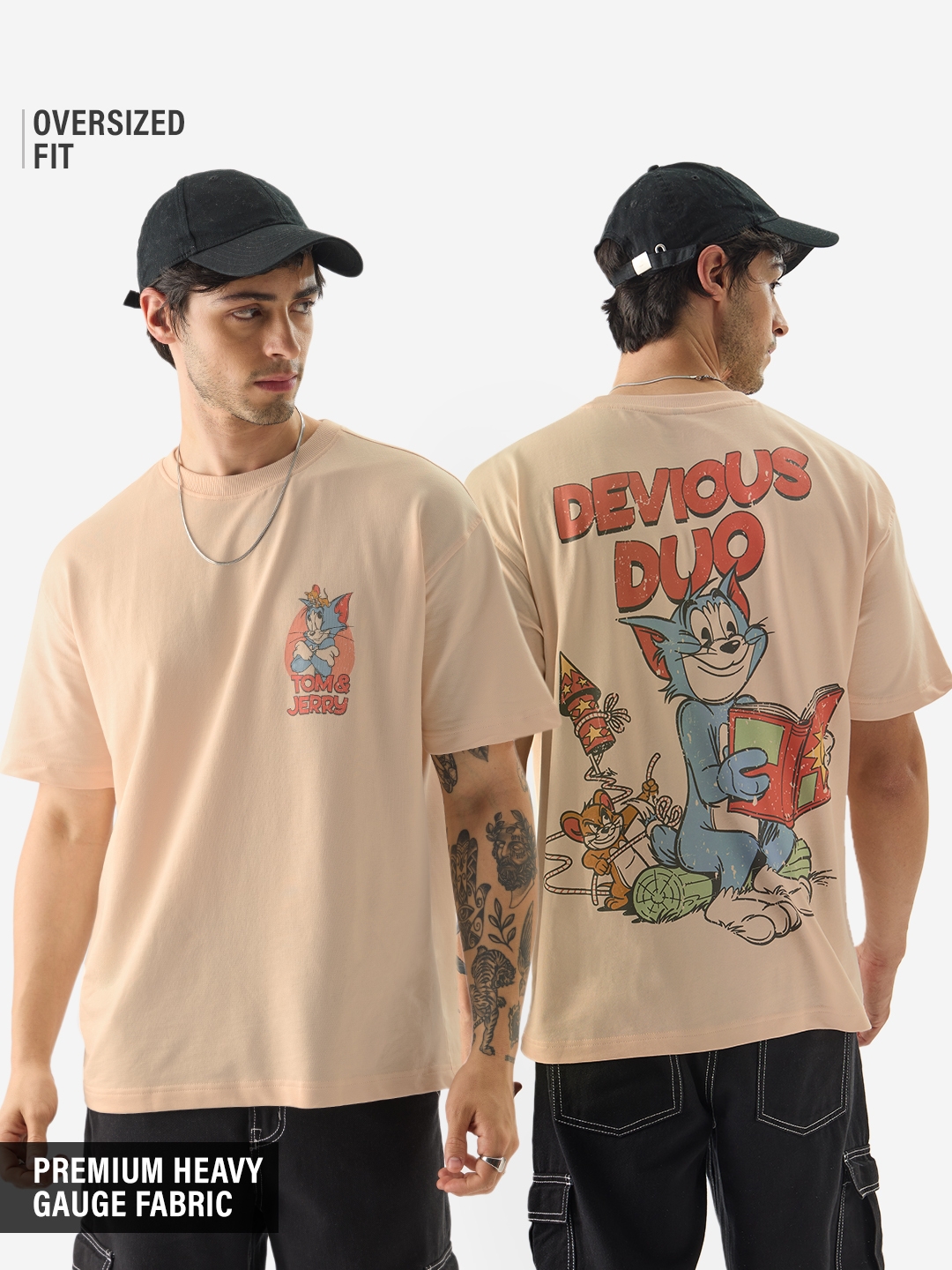 The Souled Store | Men's Tom And Jerry: Devious Duo Oversized T-Shirt