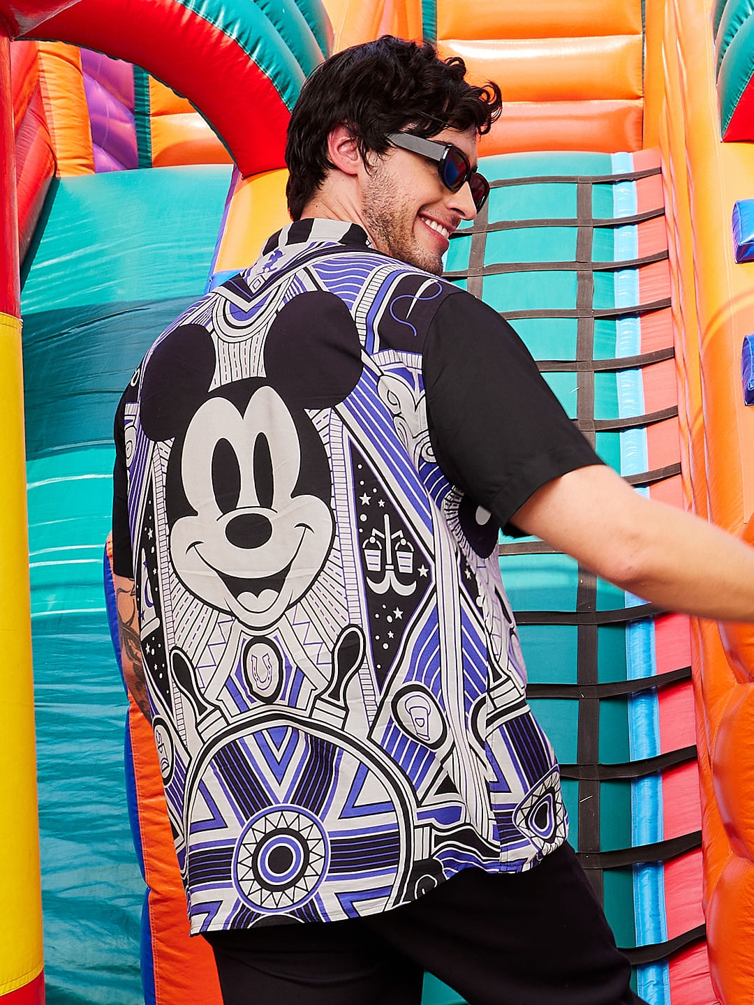 The Souled Store | Men's Mickey Mouse: Aztec Pattern Summer Shirts