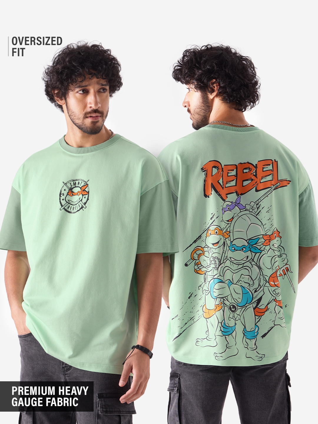 The Souled Store | Men's TMNT: Rebel Oversized T-Shirt