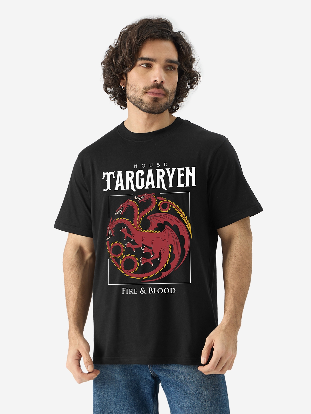 The Souled Store | Men's House of the Dragon: Fire and Blood Men's Relaxed Fit T-Shirt