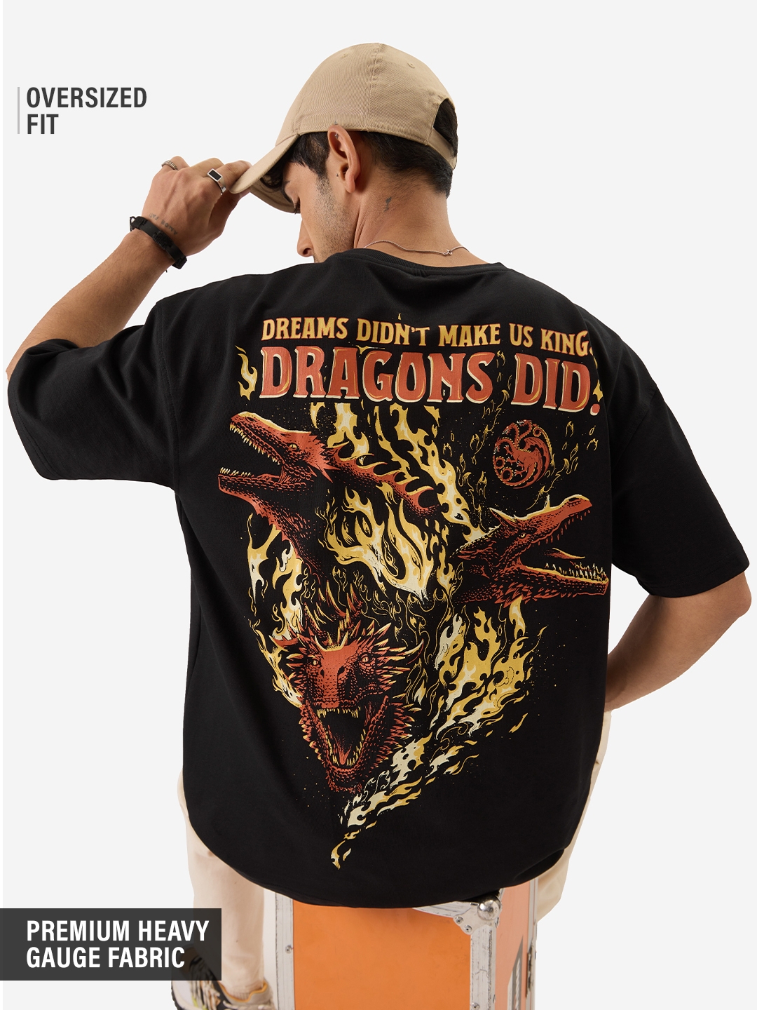 Men's House of the Dragon: Dragons Did Oversized T-Shirt