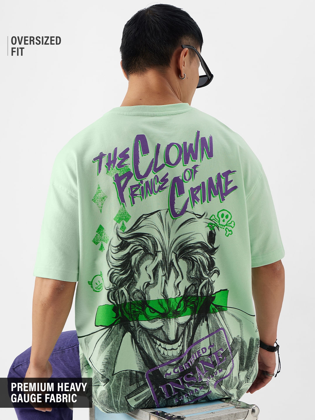 Men's Joker: Certified Insane Oversized T-Shirt